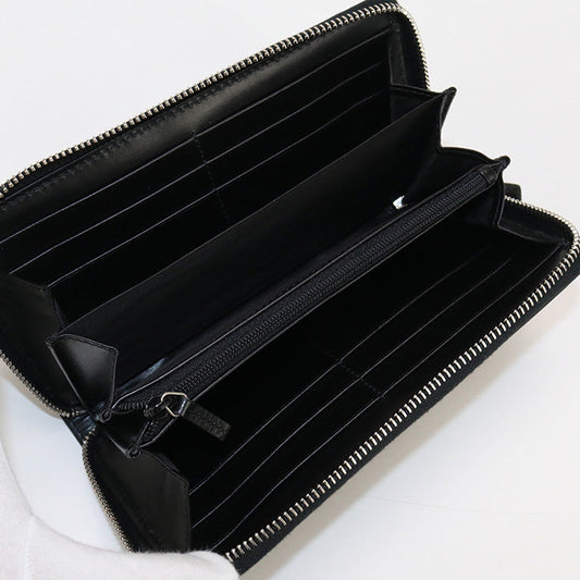 GUCCI 428736 0YK0N 1000 Long Wallet GG Marmont Zipper Wallet leather black mens(unisex)