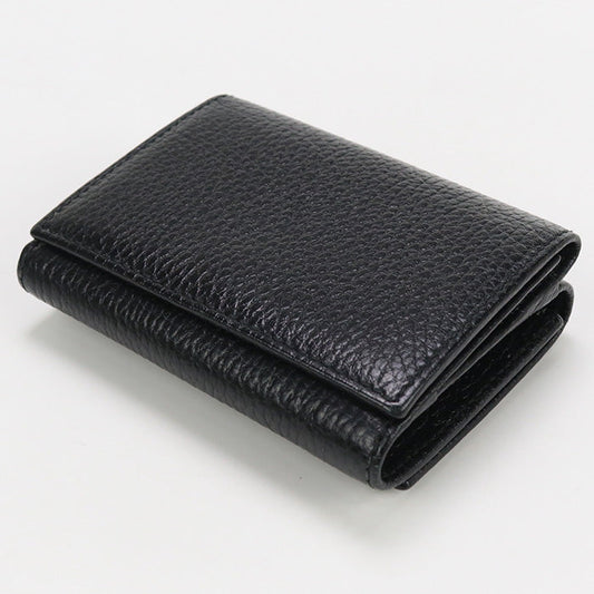 GUCCI 474746 Tri-fold wallet GG Marmont Compact wallet leather black Women