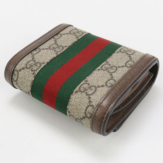 GUCCI 598662 96IWG 8745 GG wallet Ofidia Bi-fold wallet Supreme beige Women