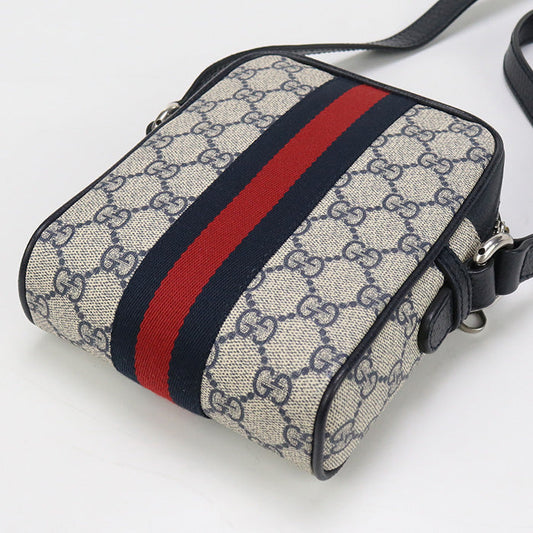 GUCCI 598127 GGShoulder Bag Ofidia Shoulder GG Supreme Canvas navy unisex