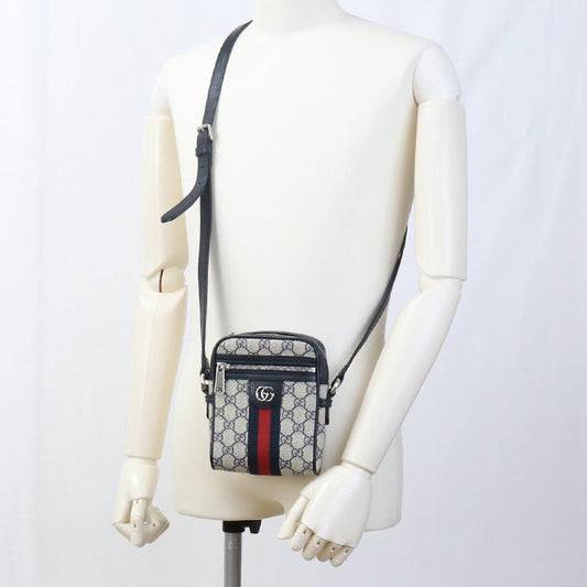GUCCI 598127 GGShoulder Bag Ofidia Shoulder GG Supreme Canvas navy unisex