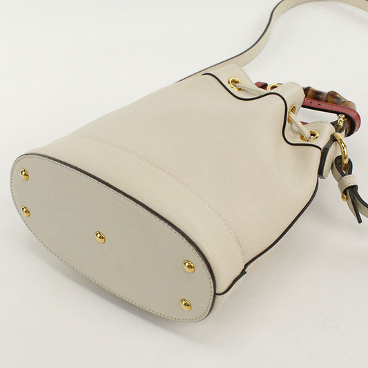 GUCCI 724667 Mini bucket bag Gucci Diana Hand Shoulder bag leather White Women
