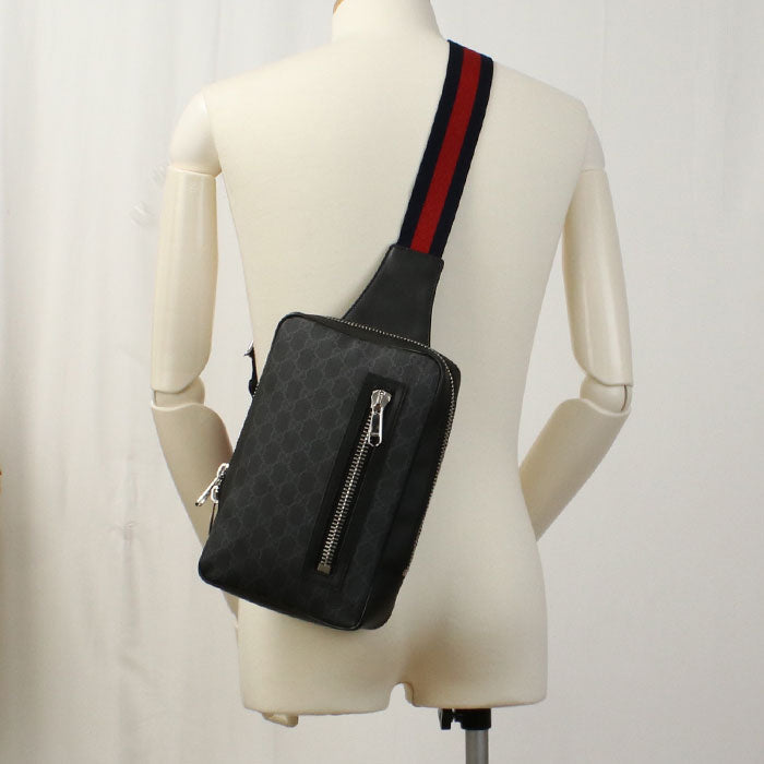 GUCCI 478325 Belt bag GG Supreme body bag black mens