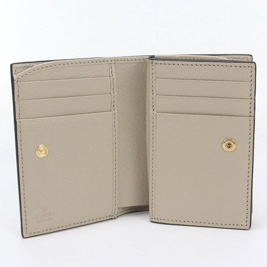 GUCCI 813296 Bi-fold wallet Ofidia Folding Wallet, Mini Wallet Folded wallet GG Supreme Canvas, leather beige Women