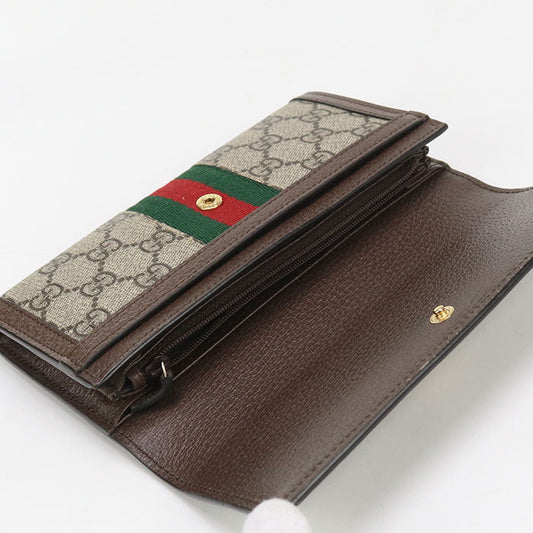 GUCCI 523153 96IWG 8745 Long wallet Ofidia GG Continental Wallet GG Supreme Canvas, leather multicolor Women