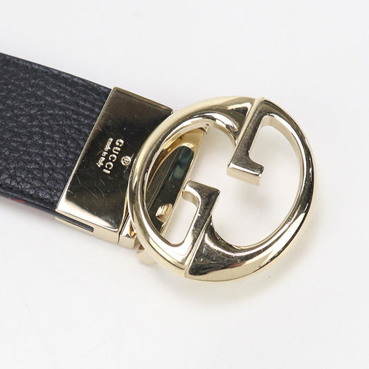 GUCCI 450000 CAO2G Reversible belt leather Black Women