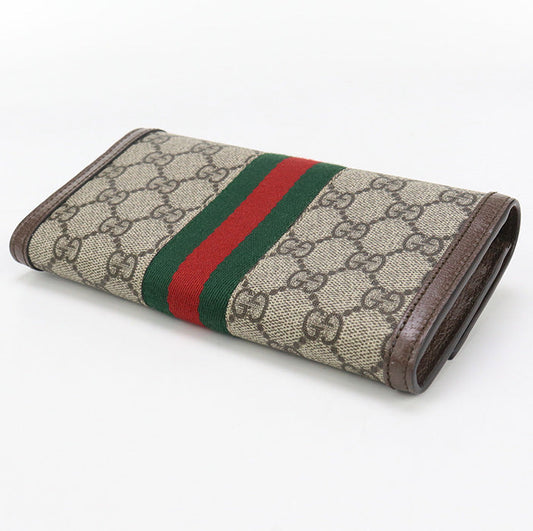 GUCCI 523153 Long Wallet Ofidia GG Continental Wallet GG Supreme Canvas, leather multicolor Women