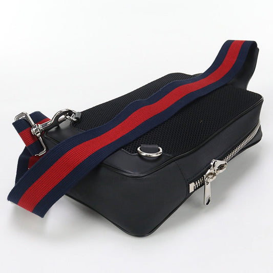 GUCCI 478325 body bag Soft GG Supreme Belt bag GG Supreme Canvas black mens