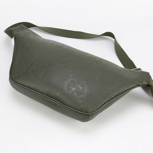 GUCCI 645093 Crossbody Bags Jumbo GG Large Belt Bag, Sling Bag leather green mens