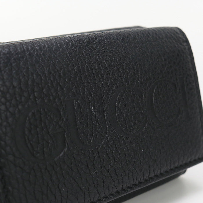 GUCCI 736151 0E8IG 1000 Tri-fold wallet Gucci Logo Mini wallet leather mens(unisex)