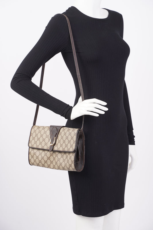 Gucci Clutch Shoulder Bag Supreme Canvas