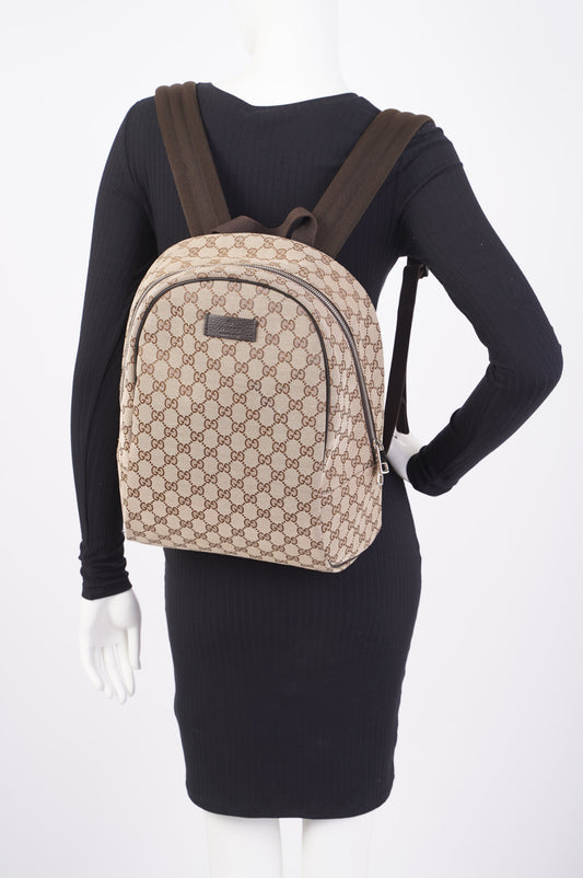 Gucci Backpack With Interlocking GG Supreme Canvas