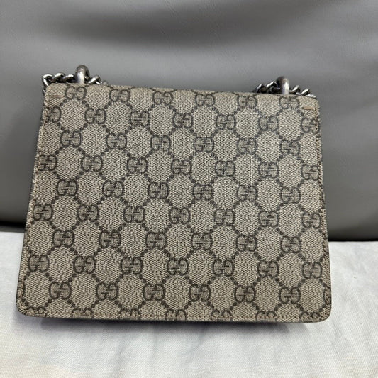 Gucci Dionysus Gg Supreme Chain Shoulder Bag,Beige