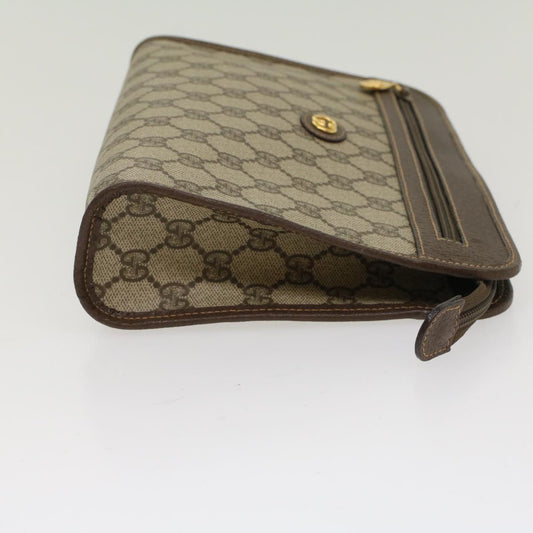 GUCCI GG Canvas Clutch Bag PVC Leather Beige 014.122.6063.4021  yk7734